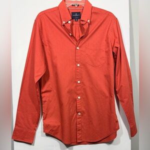 Men's American Eagle Outfitters Size Small Orange Button-Up Shirt